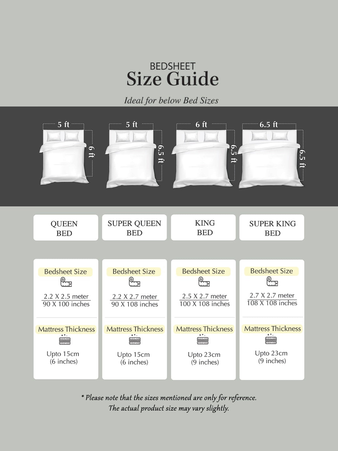 Rajasthan Decor Black & White Ethnic Motifs 144 TC Cotton 1 Queen Bedsheet with 2 Pillow Covers | Grocsy