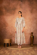 Joban Fashion Red Floral Hand Block Printed Cotton Kurta Pant Set | Grocsy