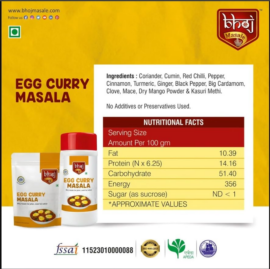 Bhoj Masale Egg Curry Masala Powder | Grocsy