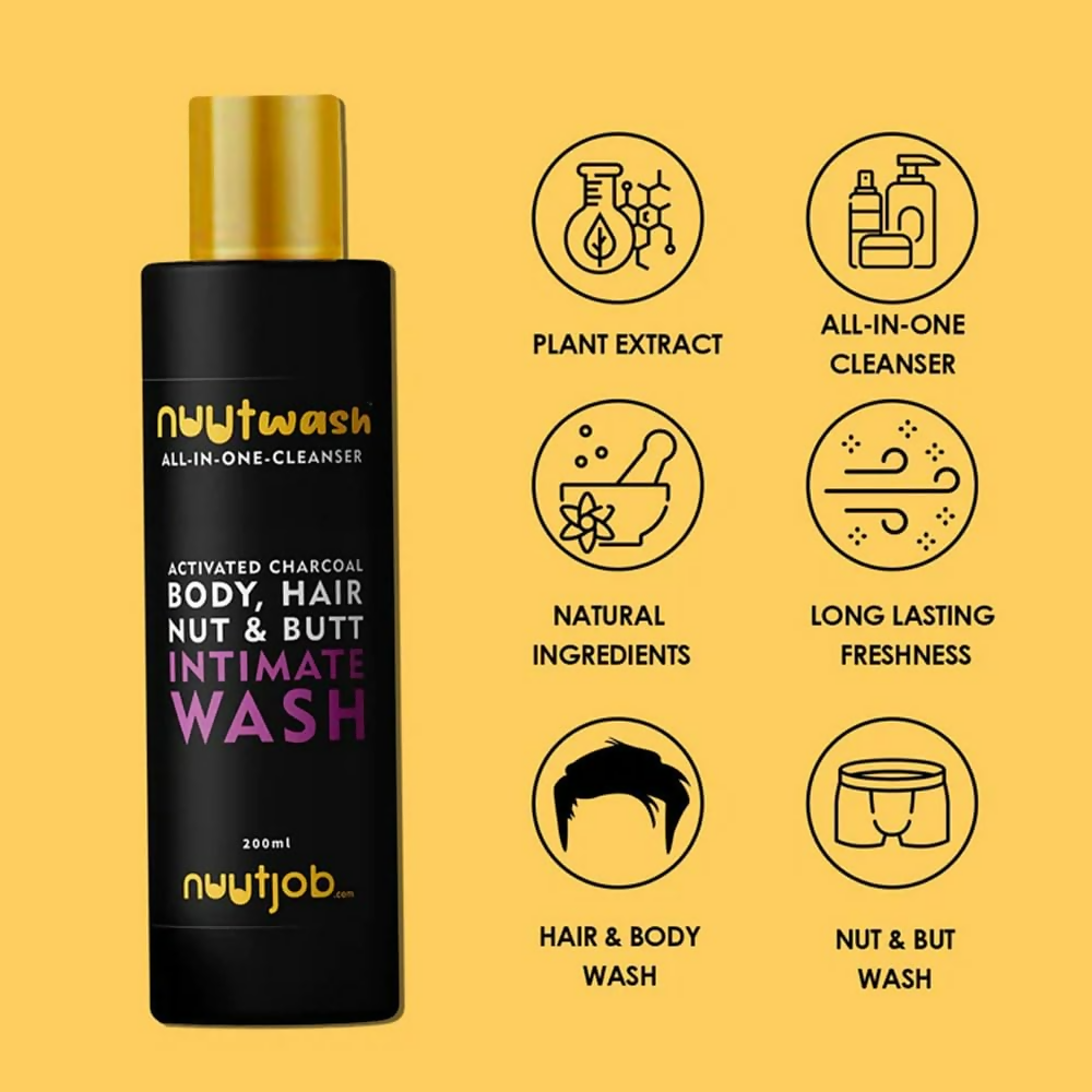 Nuut Guard Nuutwash All-in-One Cleanser For Men Intimate Nut-Butt-Body & Hair Wash | Grocsy