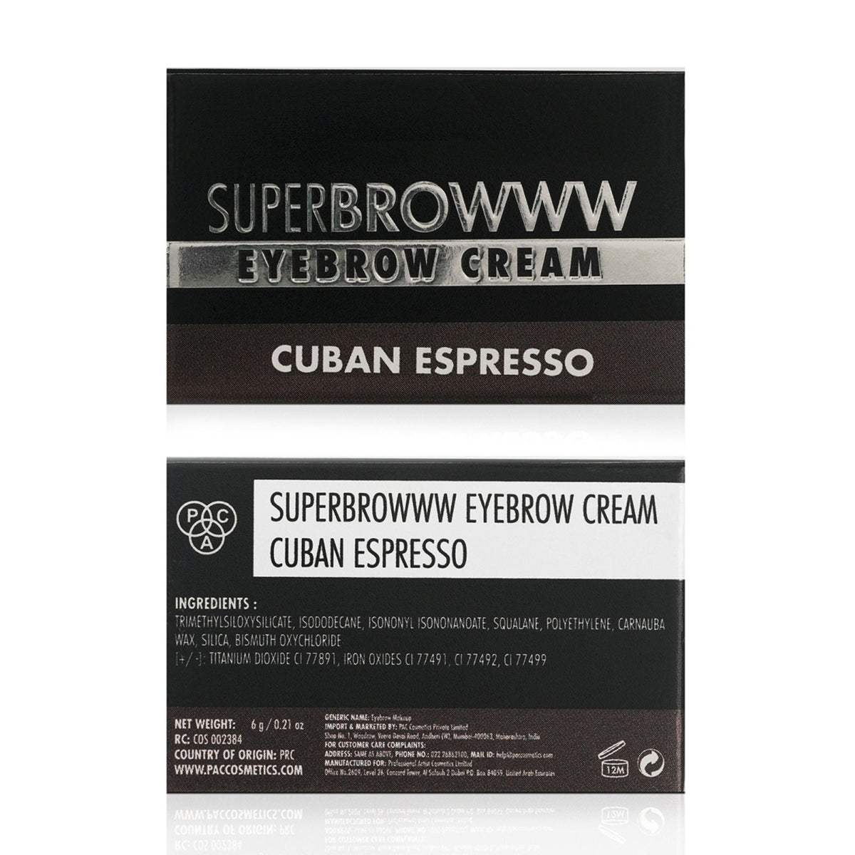 PAC Studio SuperBrowww Cream - 01 Cuban Espresso | Grocsy