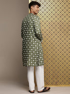 House of Pataudi Jashn Ethnic Motifs Printed Kurta | Grocsy