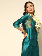 Sangria Geometric Polyester Kurta Set | Grocsy
