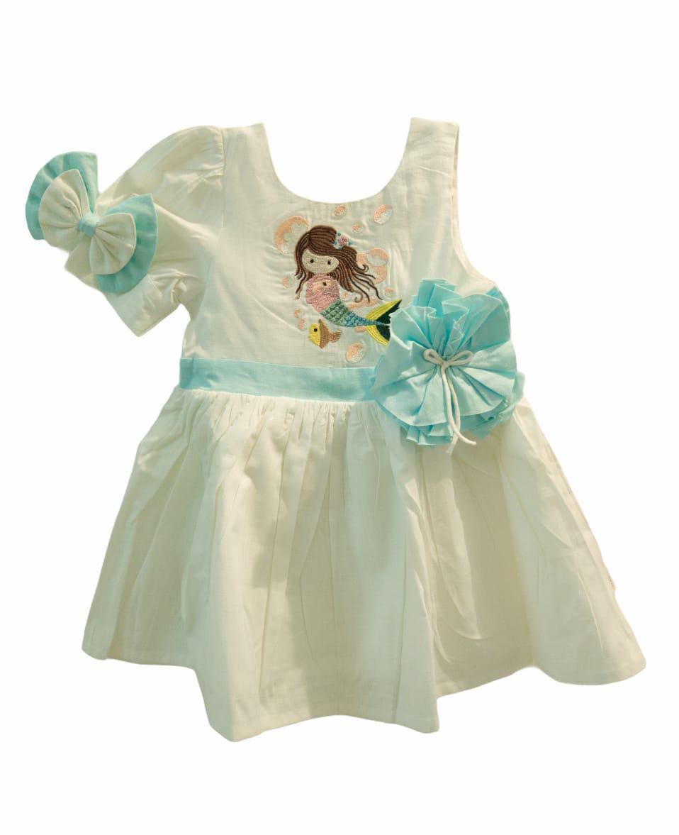 ArthLife Mermaid Embroidered Dress | Grocsy