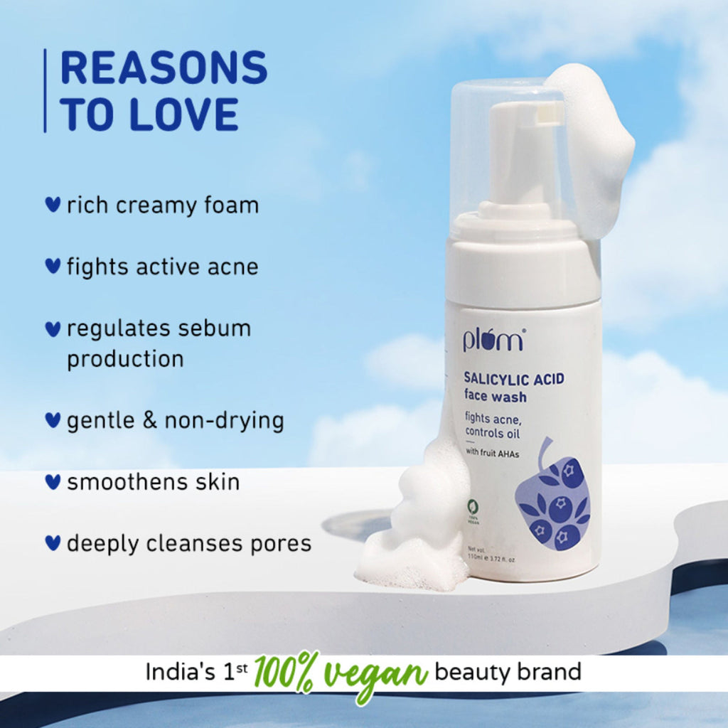Plum 1% Encapsulated Salicylic Acid Foaming Face Wash | Grocsy