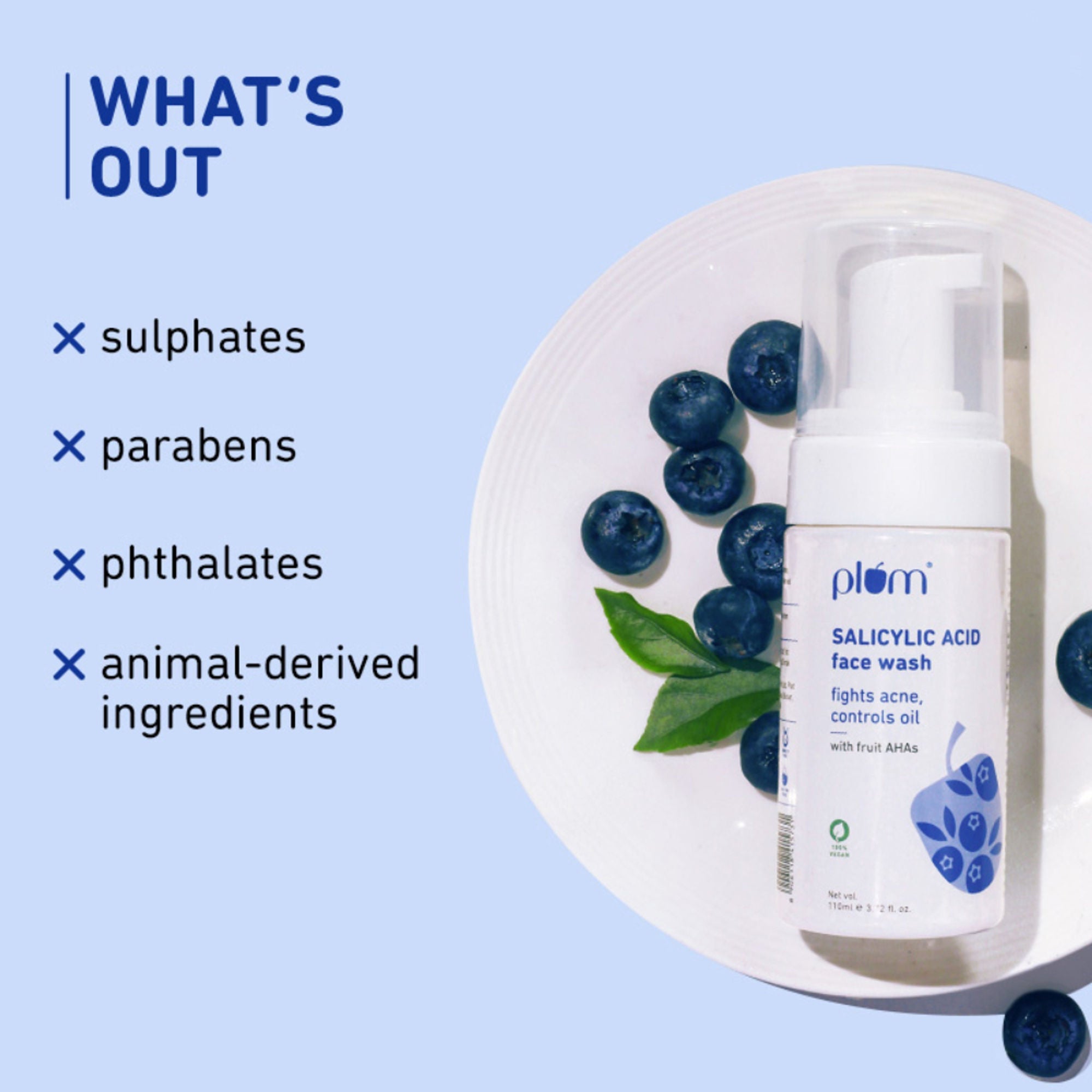 Plum 1% Encapsulated Salicylic Acid Foaming Face Wash | Grocsy