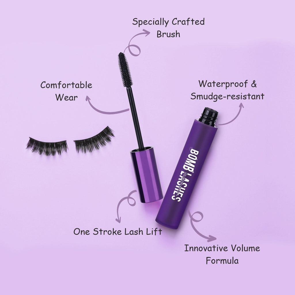 Matt Look Bomb Lashes Volumizing Mascara - Black | Grocsy