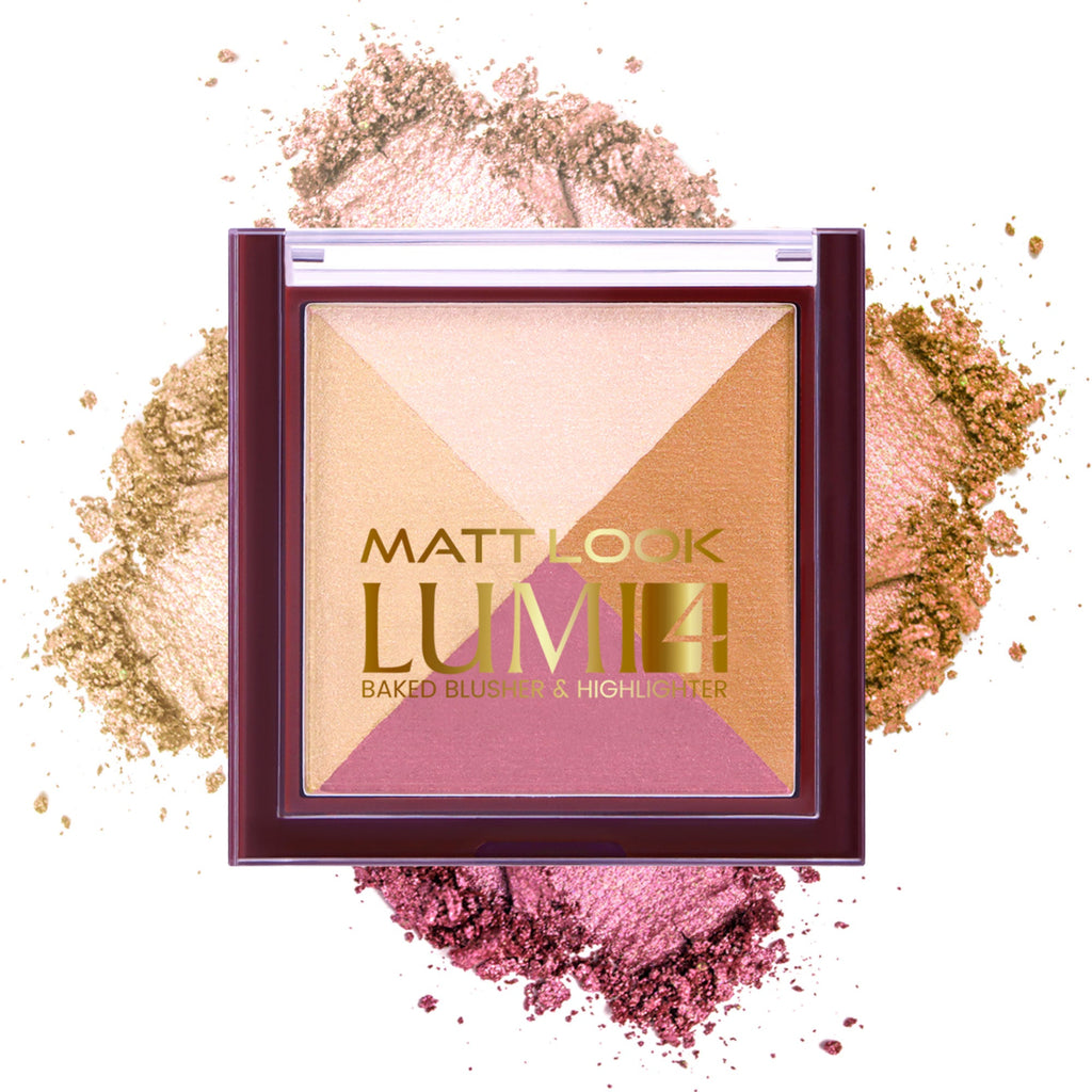 Matt Look Lumi 4 Baked Blusher & Highlighter - Lust Of Love | Grocsy