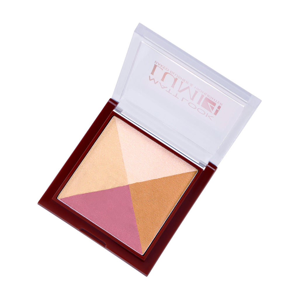 Matt Look Lumi 4 Baked Blusher & Highlighter - Lust Of Love | Grocsy