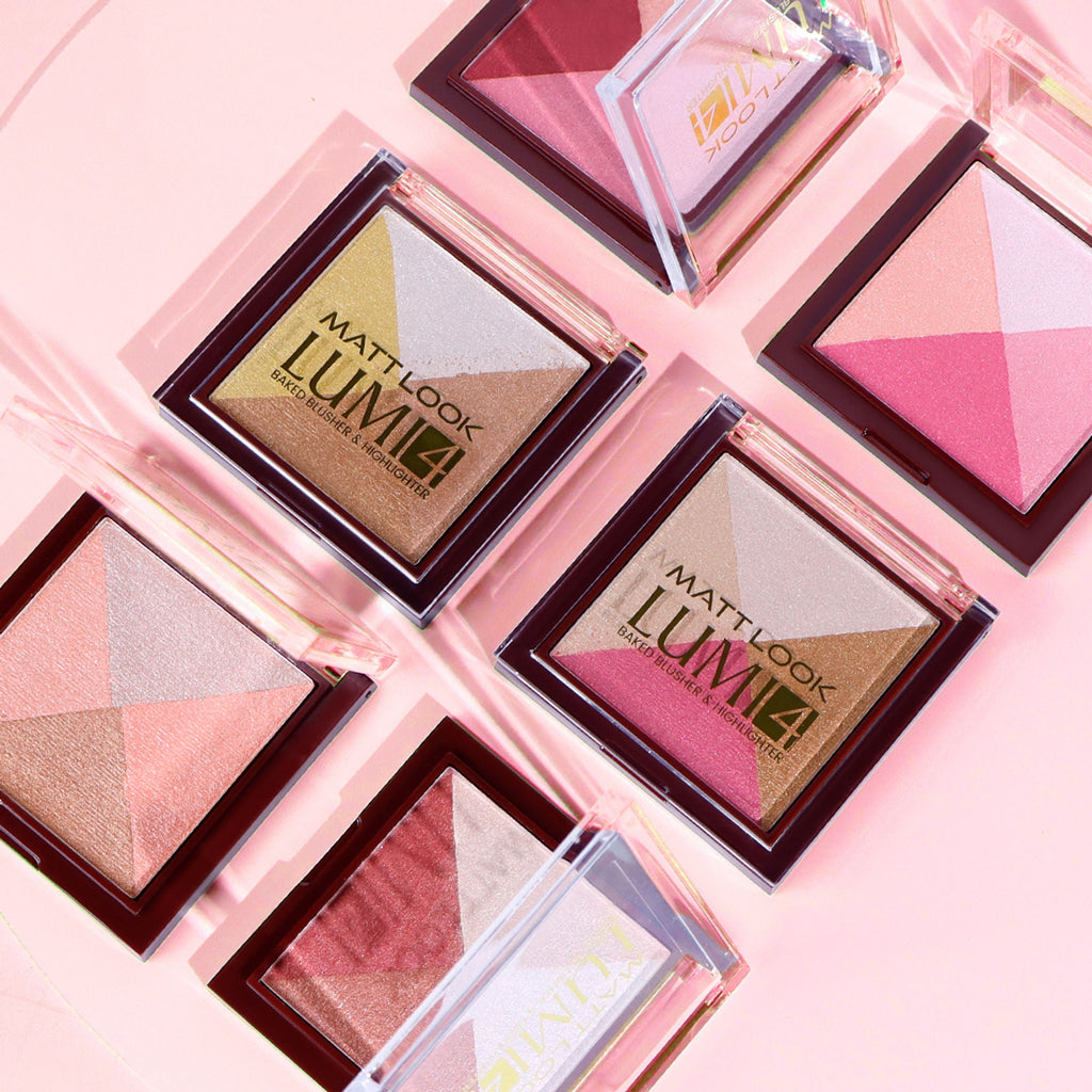 Matt Look Lumi 4 Baked Blusher & Highlighter - Lust Of Love | Grocsy