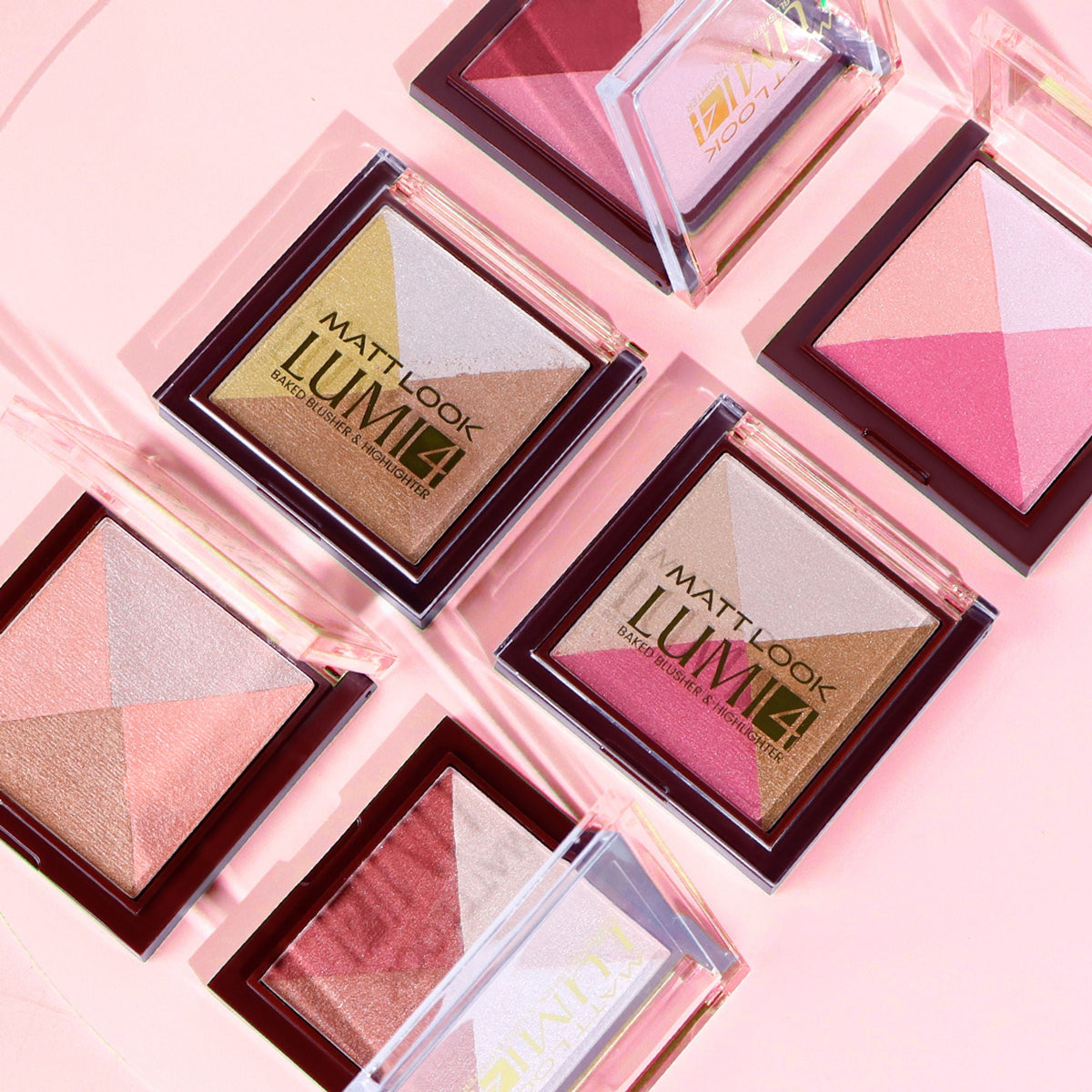 Matt Look Lumi 4 Baked Blusher & Highlighter - Golden Hours | Grocsy