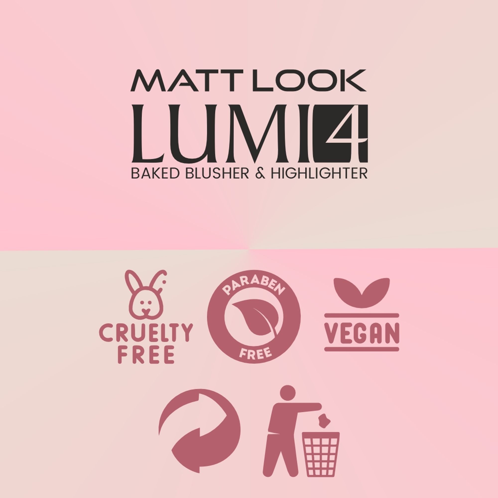 Matt Look Lumi 4 Baked Blusher & Highlighter - Fresh Glow | Grocsy