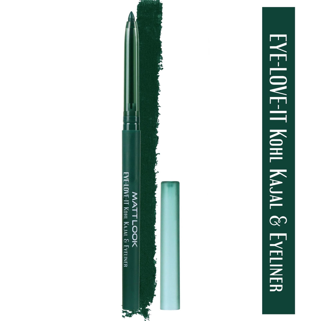 Matt Look Eye Love It Kohl Kajal & Eyeliner - Green | Grocsy