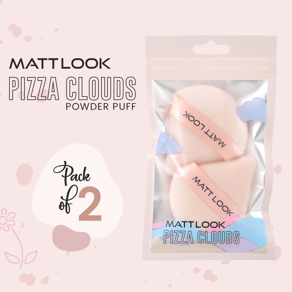 Matt Look Pizza Clouds Powder Beige Puff - Pack Of 2 | Grocsy