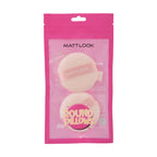 Matt Look Round Pillows Powder Beige Puff - Pack Of 2 | Grocsy