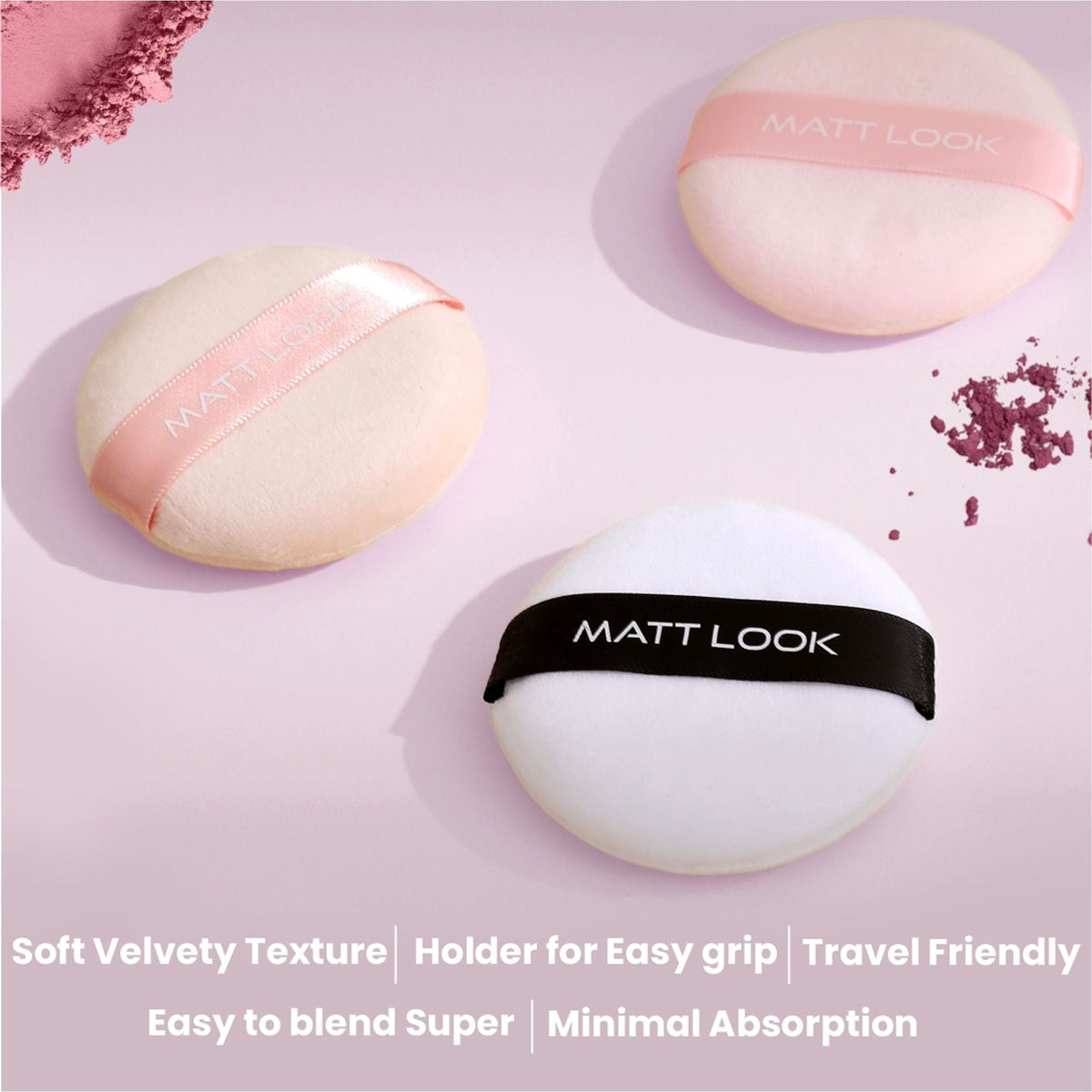 Matt Look Round Pillows Powder Beige Puff - Pack Of 2 | Grocsy