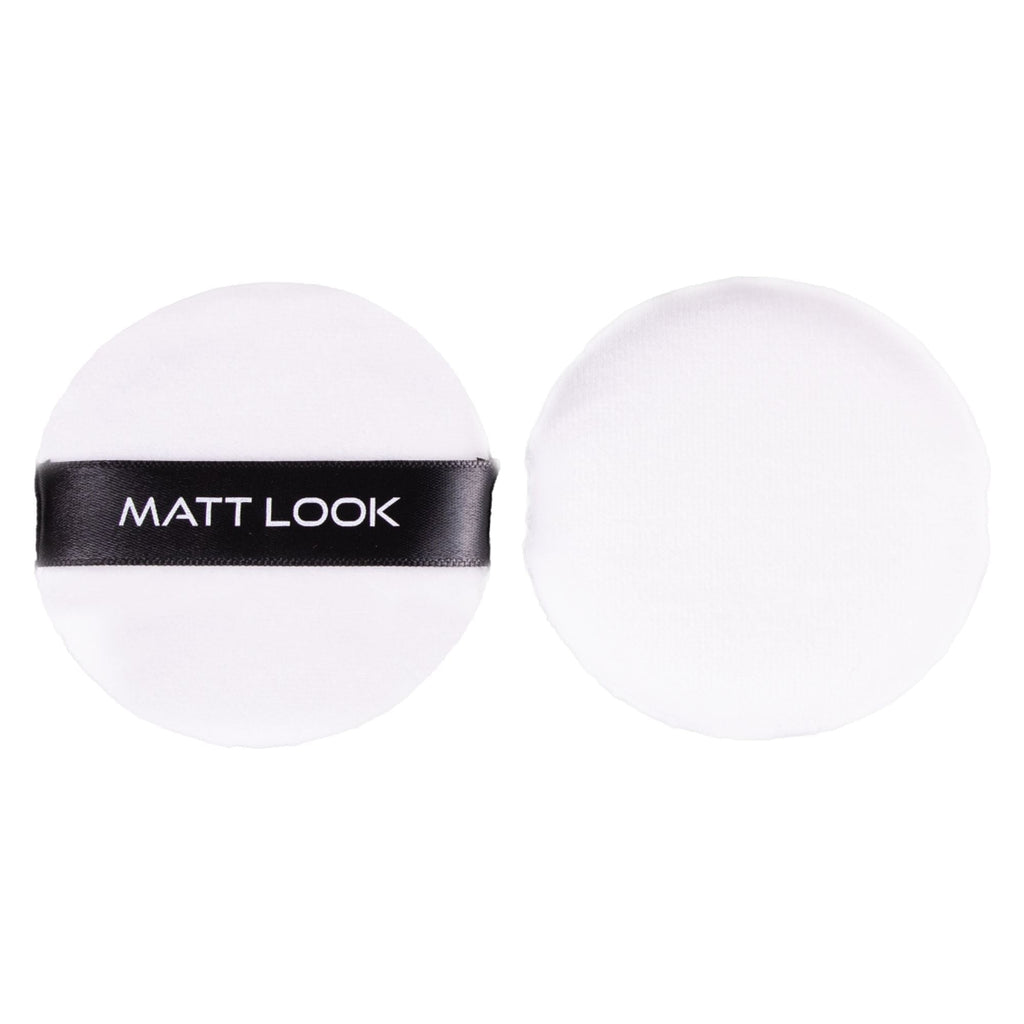 Matt Look Round Pillows Powder White Puff - Pack Of 2 | Grocsy