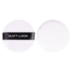 Matt Look Round Pillows Powder White Puff - Pack Of 2 | Grocsy