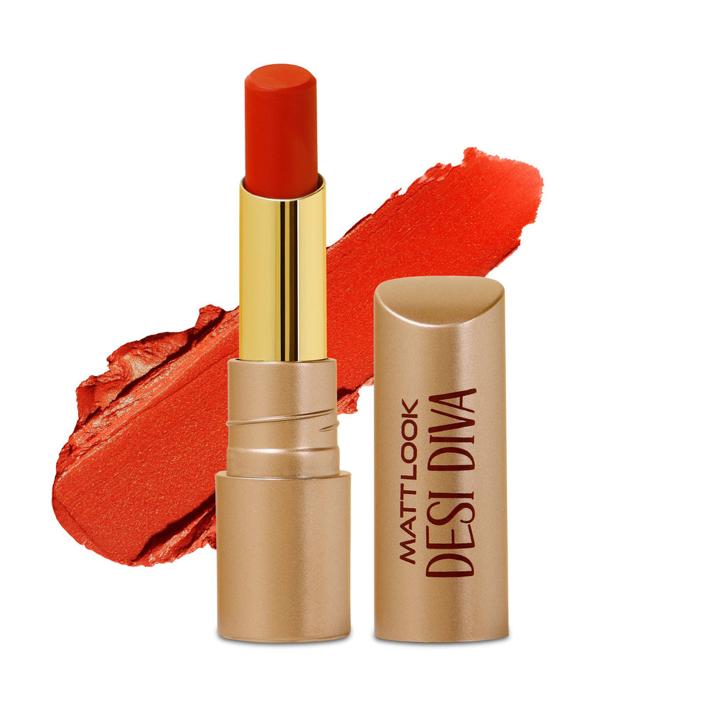 Matt Look Desi Diva HD Matte Lipstick - Red Hot-01 | Grocsy