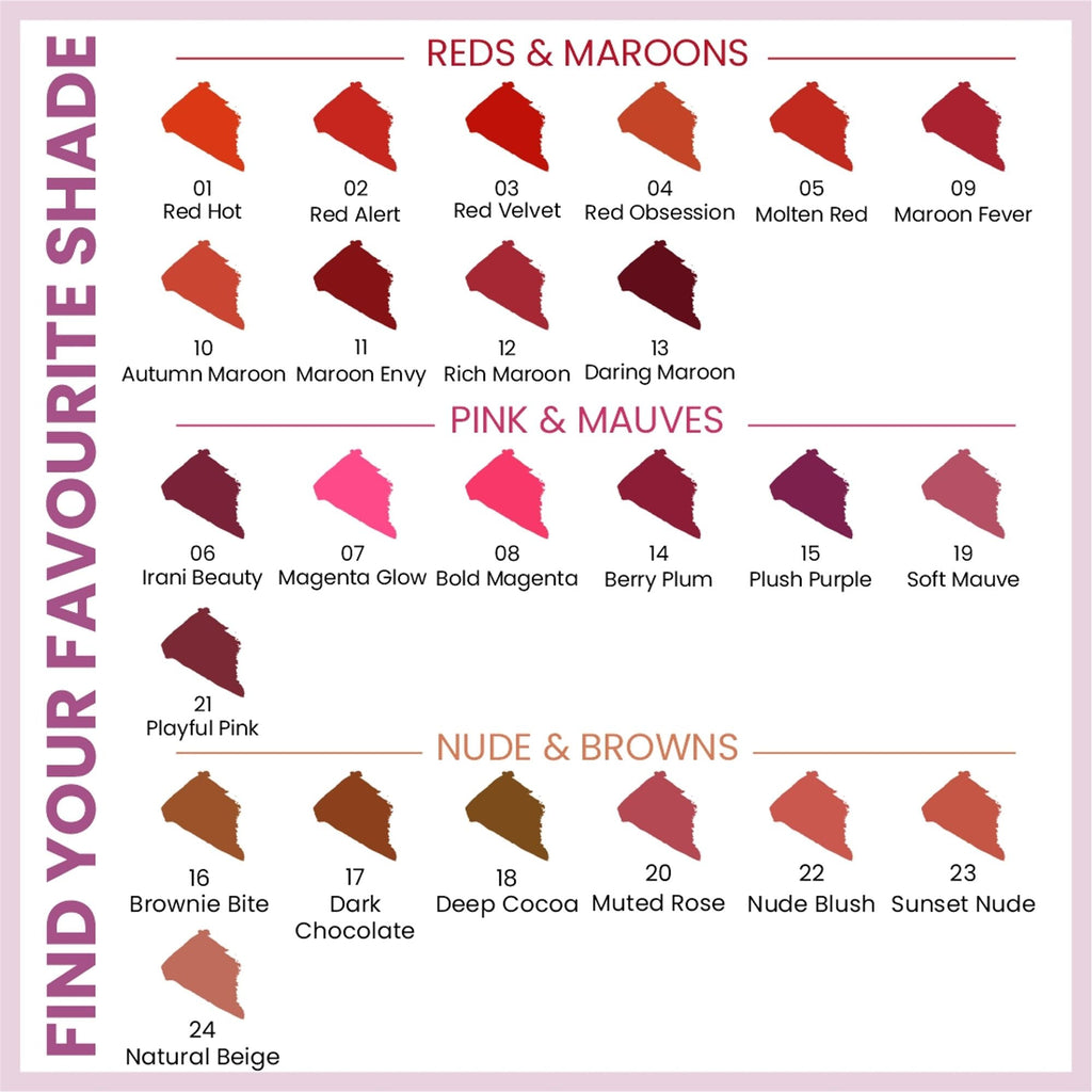 Matt Look Desi Diva HD Matte Lipstick - Red Obsession-04 | Grocsy