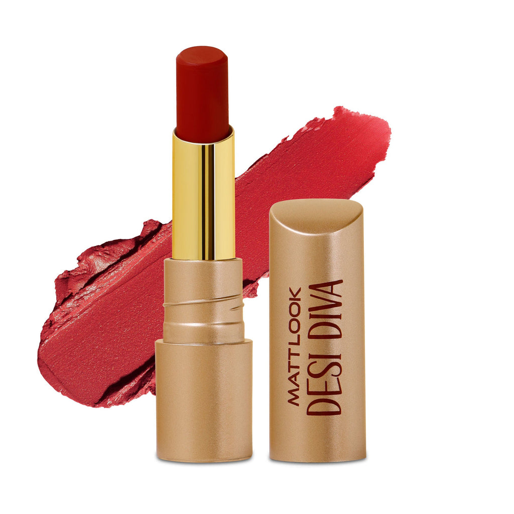 Matt Look Desi Diva HD Matte Lipstick - Maroon Fever-09 | Grocsy