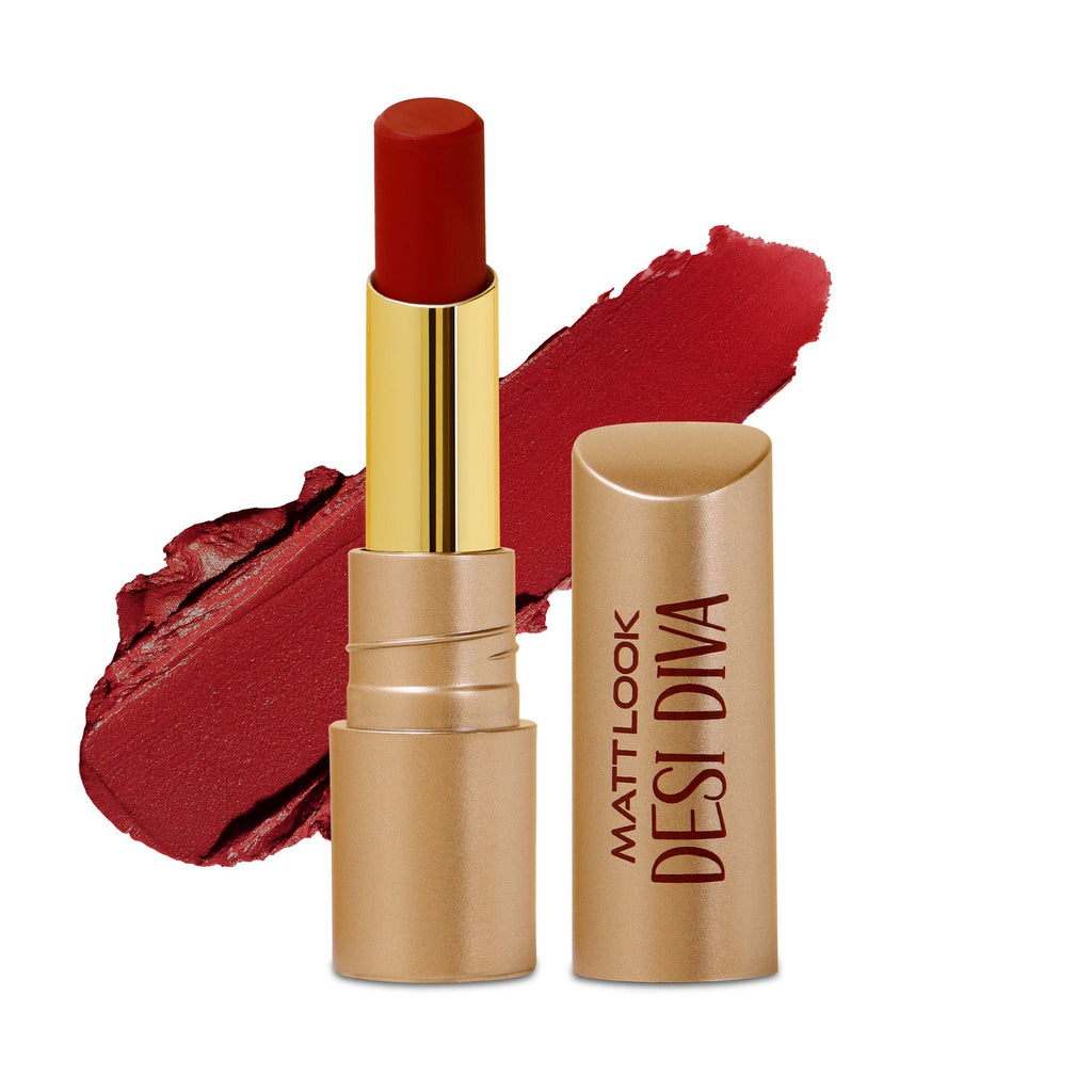 Matt Look Desi Diva HD Matte Lipstick - Maroon Envy-11 | Grocsy
