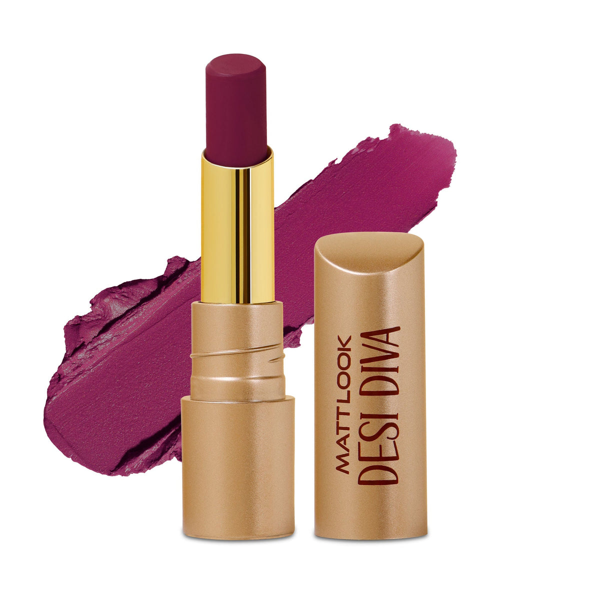 Matt Look Desi Diva HD Matte Lipstick - Plush Purple-15 | Grocsy
