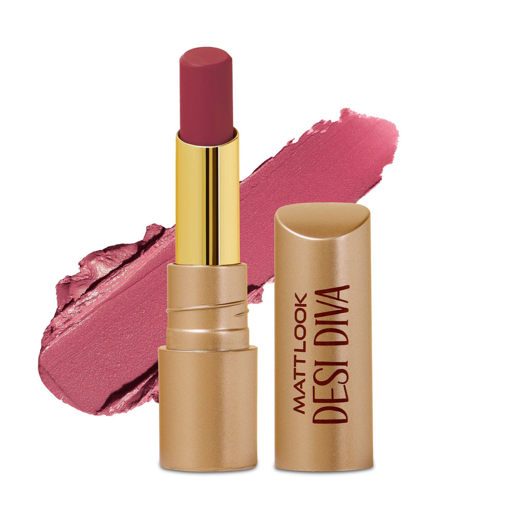 Matt Look Desi Diva HD Matte Lipstick - Soft Mauve-19 | Grocsy