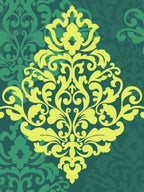 My Room Green & Yellow Ethnic Motifs 140 TC Super King Bedsheet with 2 Pillow Covers | Grocsy