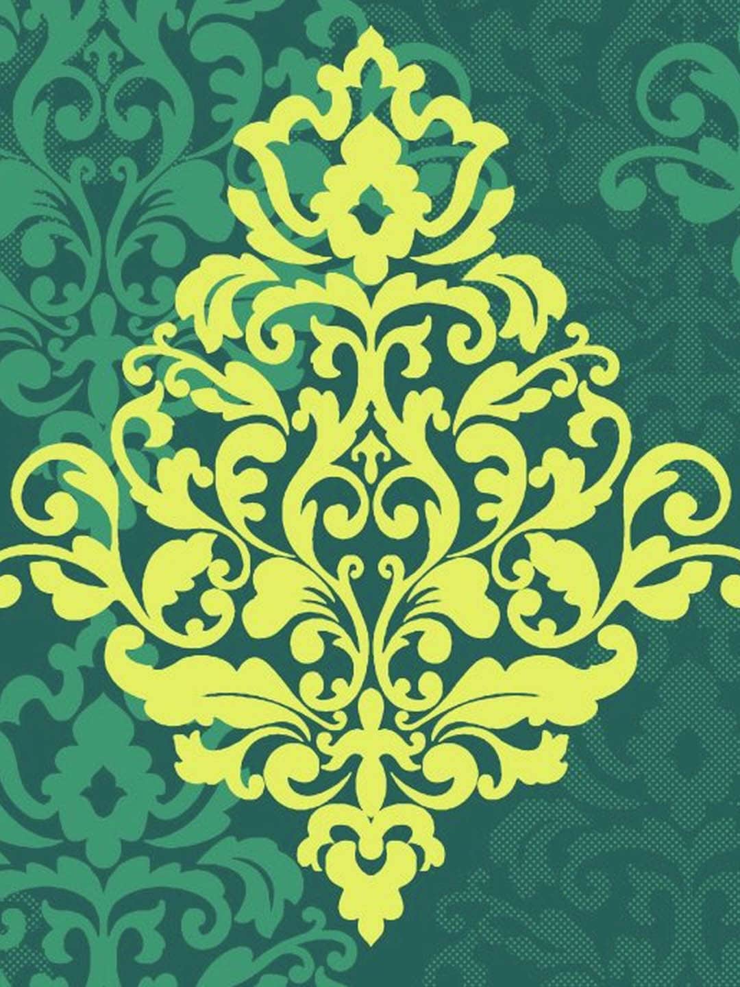 My Room Green & Yellow Ethnic Motifs 140 TC Super King Bedsheet with 2 Pillow Covers | Grocsy