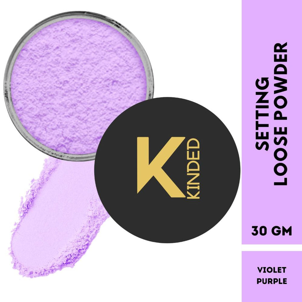 KINDED Setting Loose Powder with Puff - Violet Purple | Grocsy