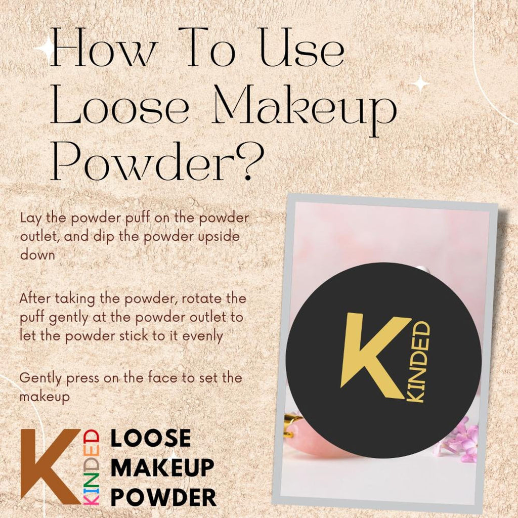 KINDED Setting Loose Powder with Puff - Violet Purple | Grocsy