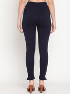 TAG 7 Women Pack of 2 Black & Navy Blue Solid Kurti Pants | Grocsy