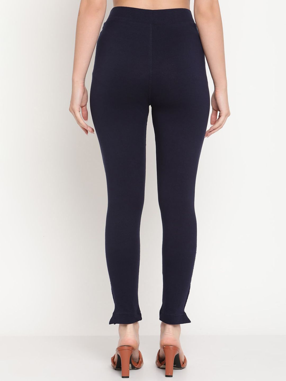 TAG 7 Women Pack of 2 Black & Navy Blue Solid Kurti Pants | Grocsy