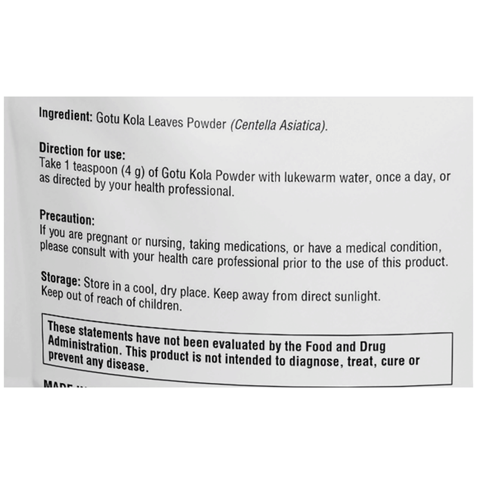 Minature Gotukola Organic Powder | Grocsy