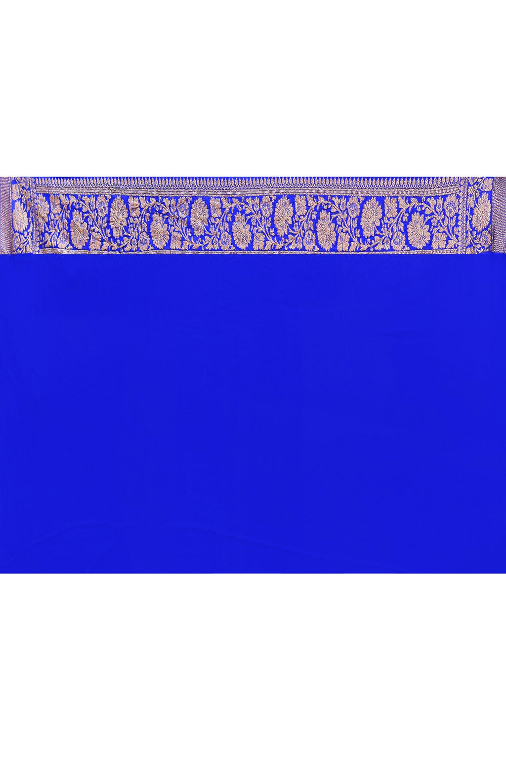 Joban Fashion Violet Crepe Chiffon Pure Handloom Banarasi Silk Saree | Grocsy