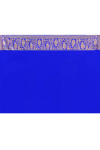 Joban Fashion Violet Crepe Chiffon Pure Handloom Banarasi Silk Saree | Grocsy