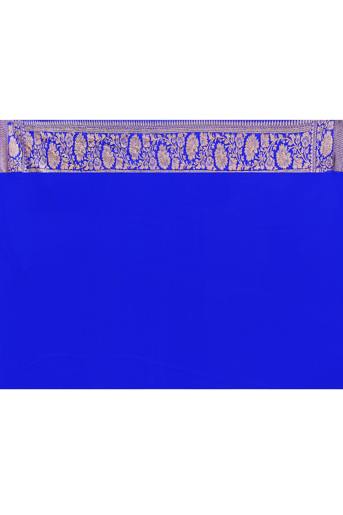 Joban Fashion Violet Crepe Chiffon Pure Handloom Banarasi Silk Saree | Grocsy