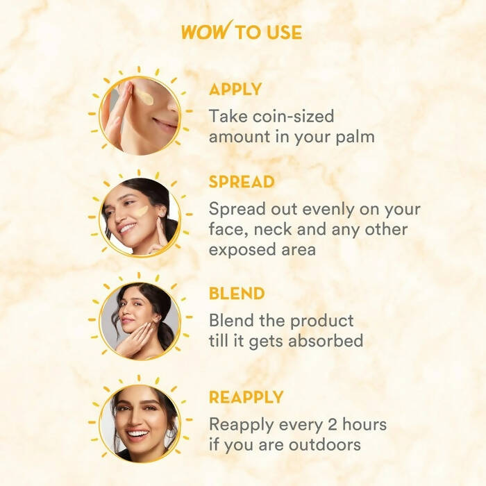 Wow Skin Science Tinted Sunscreen SPF50 Pa+++ | Grocsy
