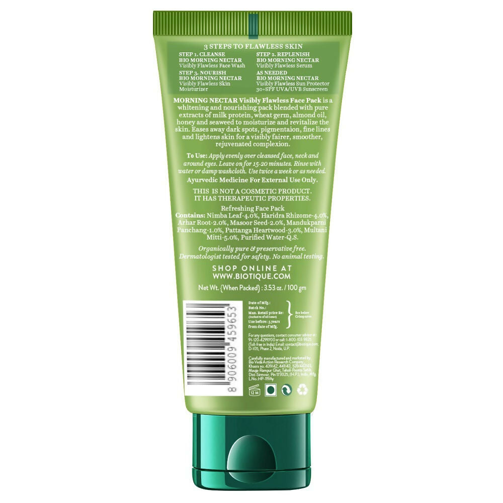 Biotique Bio Morning Nectar Visibly Flawless Face Pack | Grocsy