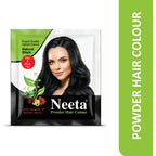 Neeta Hair Color Powder Natural Henna Based Hair Color (Pack of 12) Natural Black | Grocsy