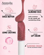 Ammoha Cosmetics Long-Lasting, Matte-Finished Almond Cream Color Liquid Lipstick | Grocsy