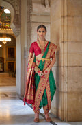 Jewel Green Soft V.P. Silk Magnum Finish, Weaving, Golden Zari Paithani Silk Saree - Rath Kadampalli | Grocsy