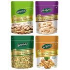 Happilo Premium Californian Almonds, Whole Cashews, Raisins & Walnuts Inshell Combo | Grocsy