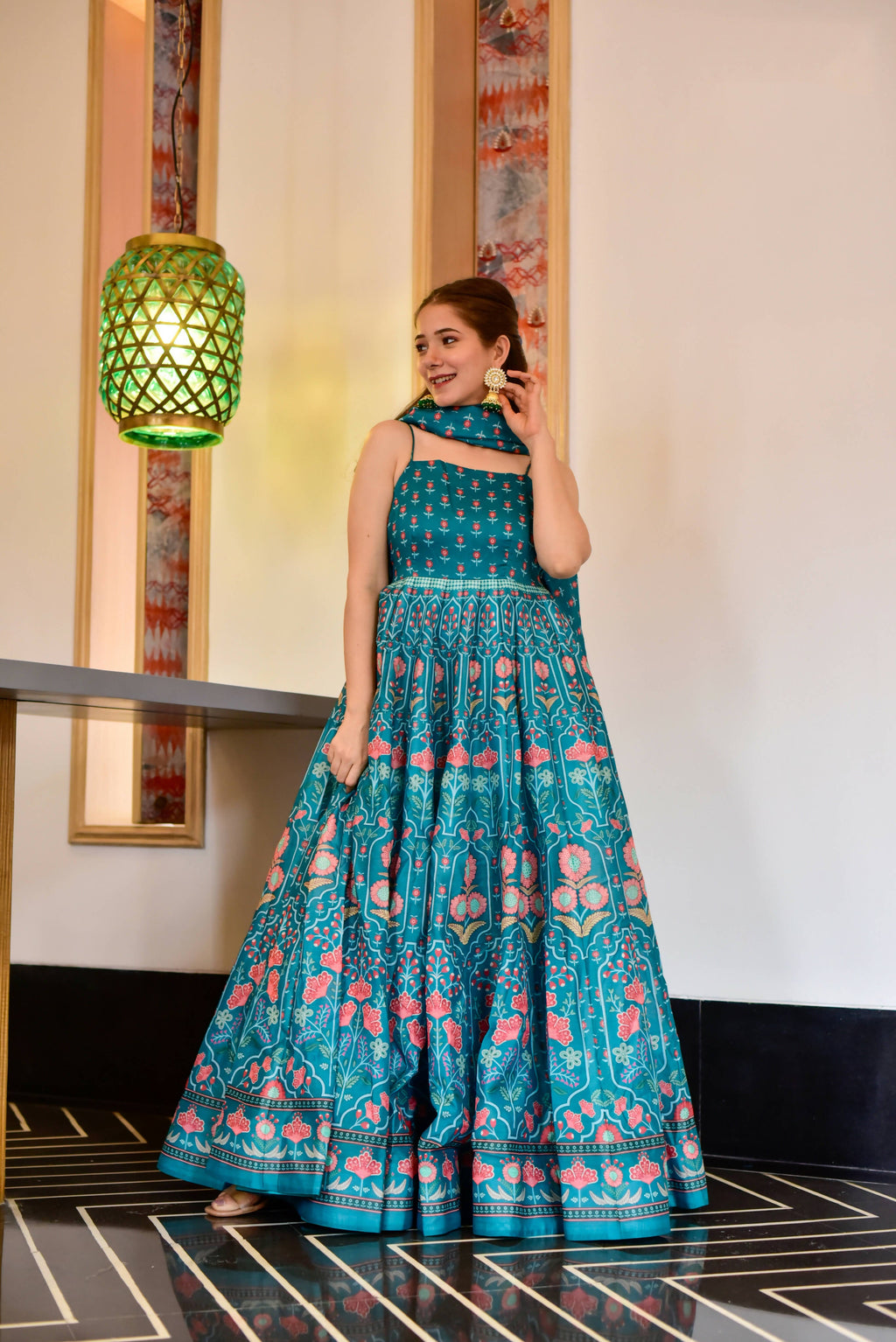 Everywhere Designer Rama Silk Cotton Stitched Suit With Dupatta - Anbazaar | Grocsy