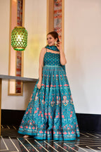 Everywhere Designer Rama Silk Cotton Stitched Suit With Dupatta - Anbazaar | Grocsy