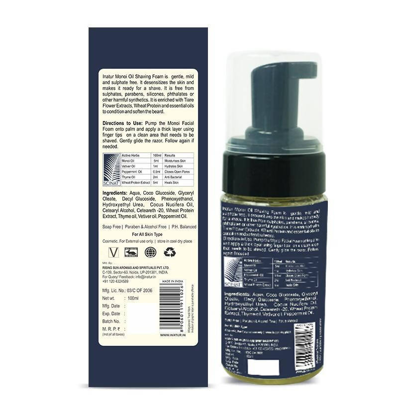 Inatur Monoi Shaving Foam For Men | Grocsy