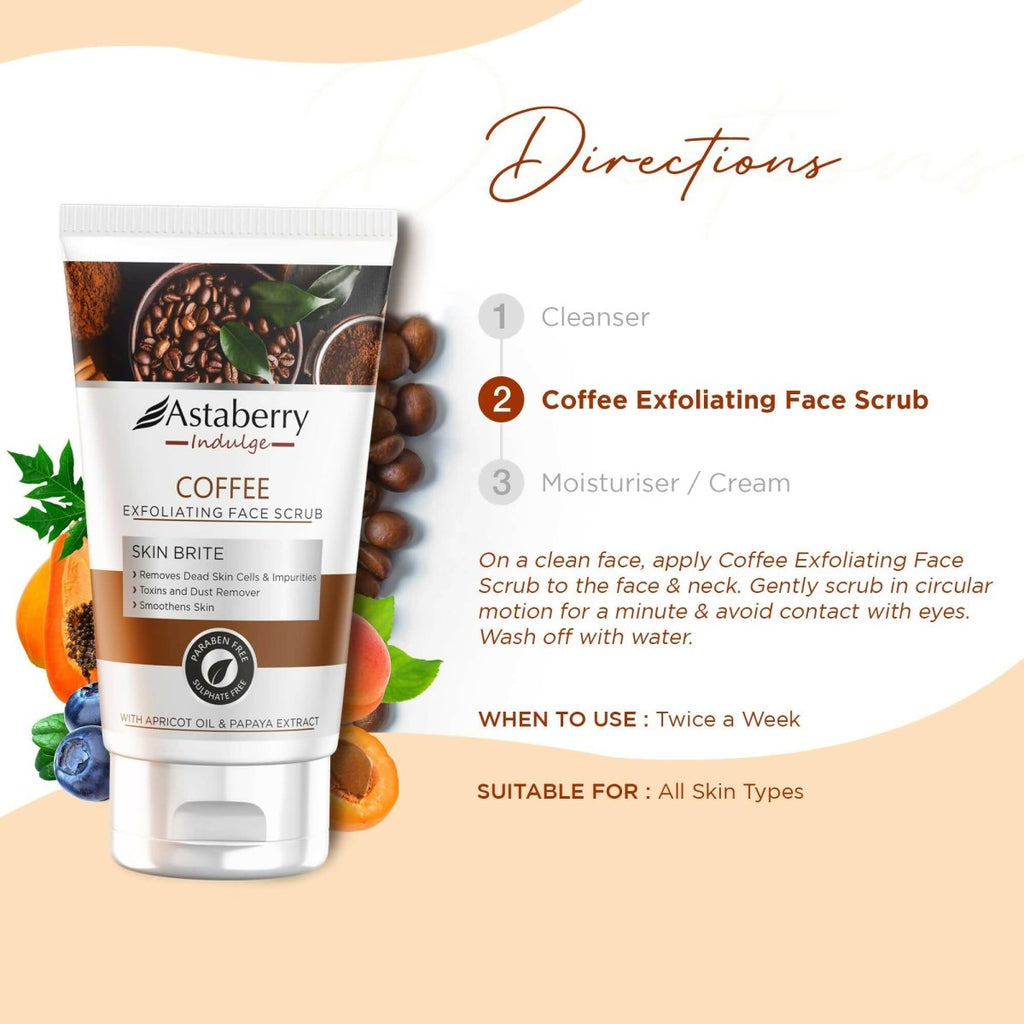 Astaberry Indulge Coffee Exfoliating Face Scrub | Grocsy