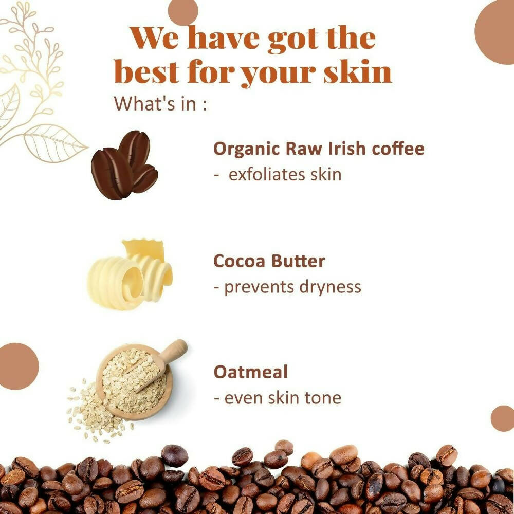NutriGlow NATURAL'S Raw Irish Coffee Face & Body Scrub | Grocsy