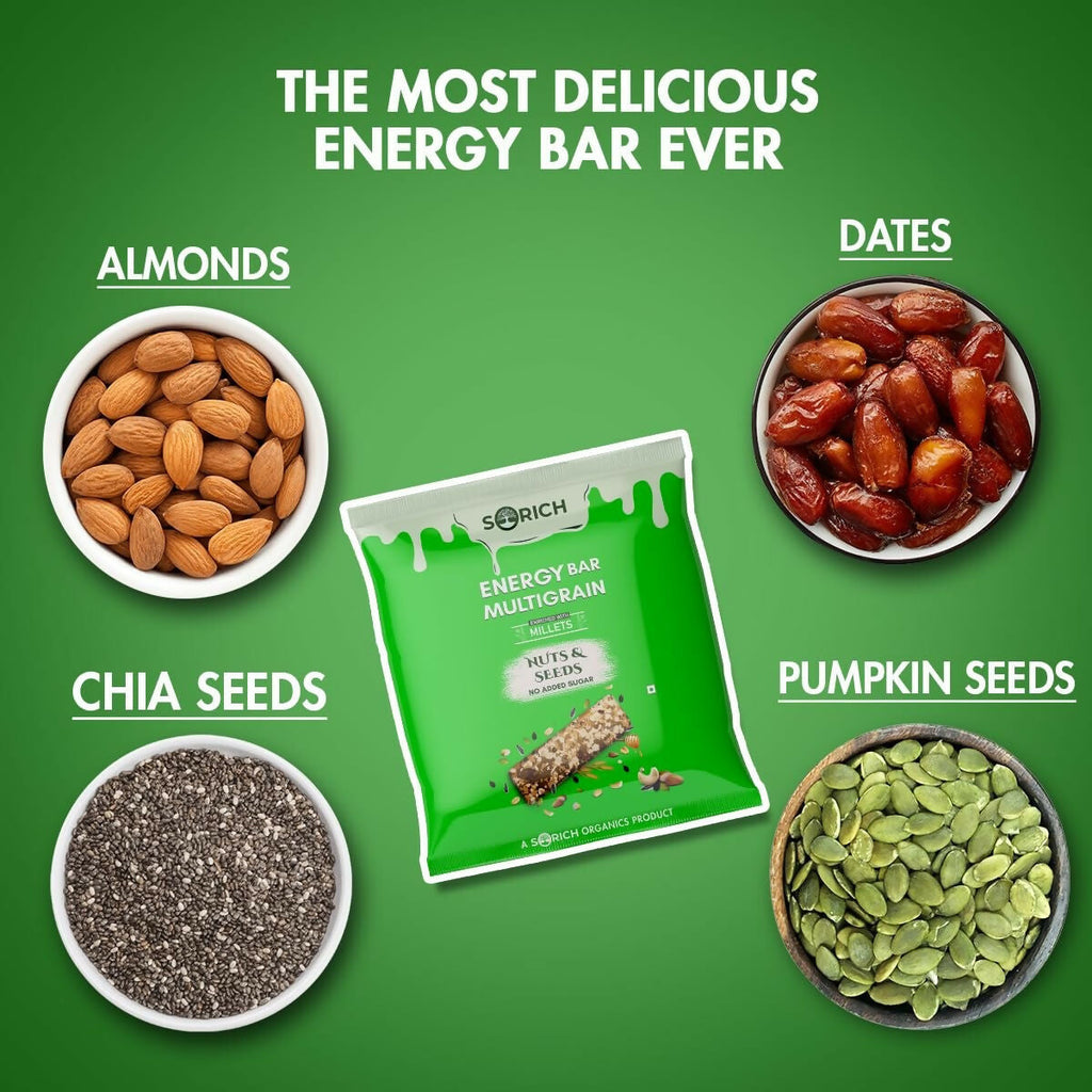 Sorich Organics Multigrain Energy Mini Bars Nut & Seeds | Grocsy